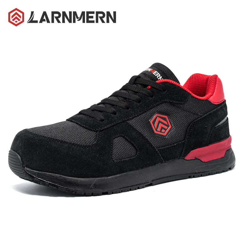 LARNMERN Fashion Breathable Safety Shoes for Men Women Anti-Smashing Construction Shoes Lightweight SRC Anti-Slip Work Shoes