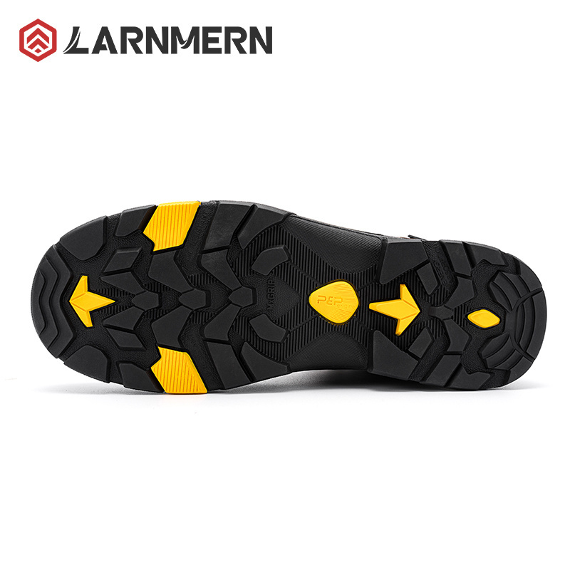 LARNMERN S3 Composite Toe Safety Boots for Men Genuine Leather Safety Work Shoes Oil Resistant Waterproof Puncture Proof EVA