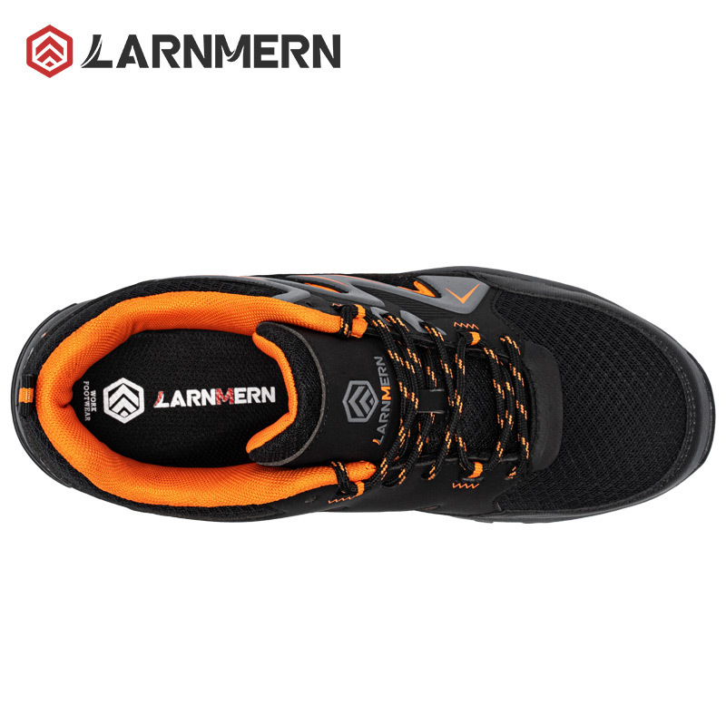 LARNMERN Breathable Safety Shoes for Men Comfortable Steel Toe Safety Work Shoes for Men Puncture-proof Anti-slip