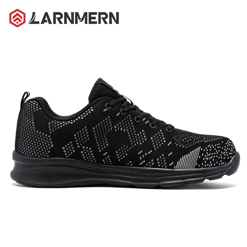 LARNMERN Lightweight Breathable Safety Shoes for Men Women Steel Toe Fashion Work Shoe Anti-Smashing Construction Sneaker