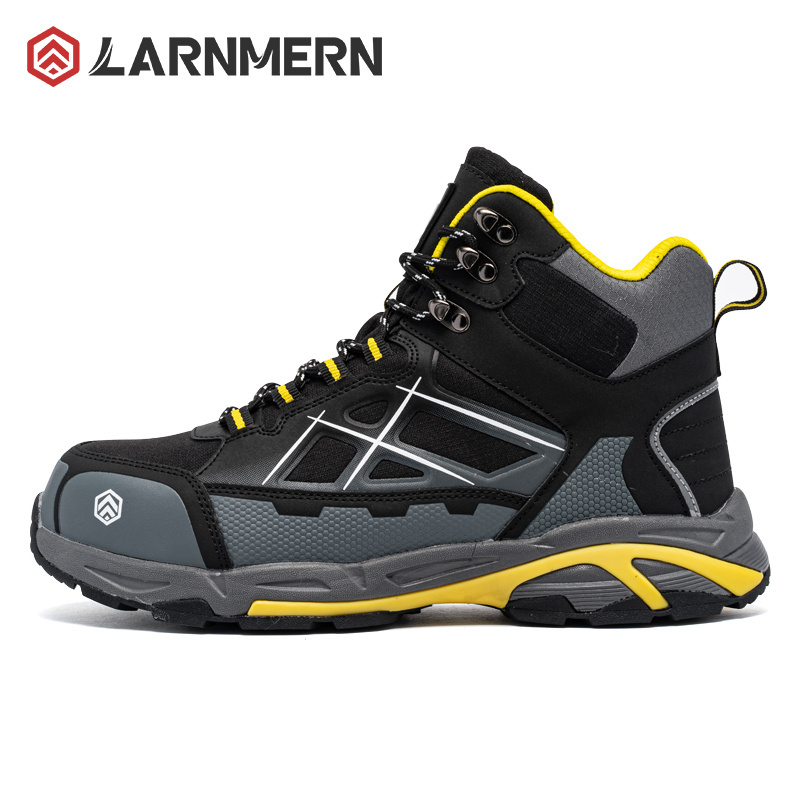 LARNMERN Steel Toe Safety Shoes Men Breathable Work Shoes Anti-Smashing Anti-Puncture Safety Boots Work Boots Hiking boots