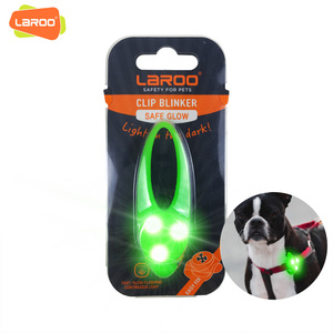 Laroo  Light Up Dog Tags Flashing Dog Camping Gear LED Clip-on Pet ID Pendant Glowing  Dog Collar Light for Night Walking