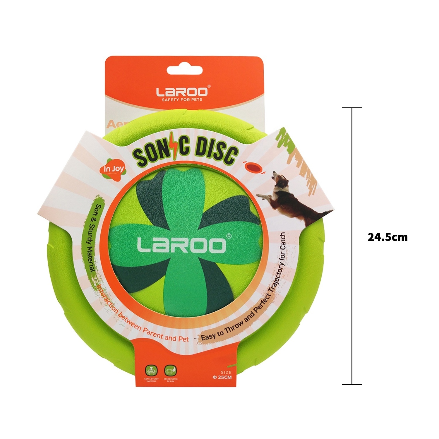 LaRoo ready to ship Dog Pet Toy 2023 Dog Frisbeed Pet Interactive Training Flying Disc Floating Water Bite Resistant Dog