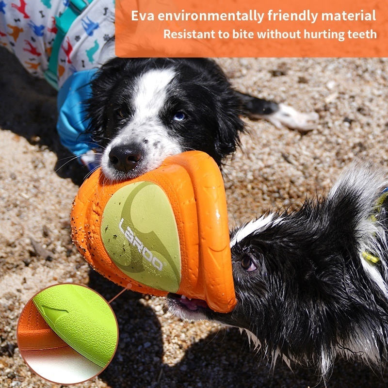 LaRoo ready to ship Dog Pet Toy 2023 Dog Frisbeed Pet Interactive Training Flying Disc Floating Water Bite Resistant Dog