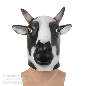 Factory wholesale spot latex bull head mask headgear Halloween cosplay animal cow mask