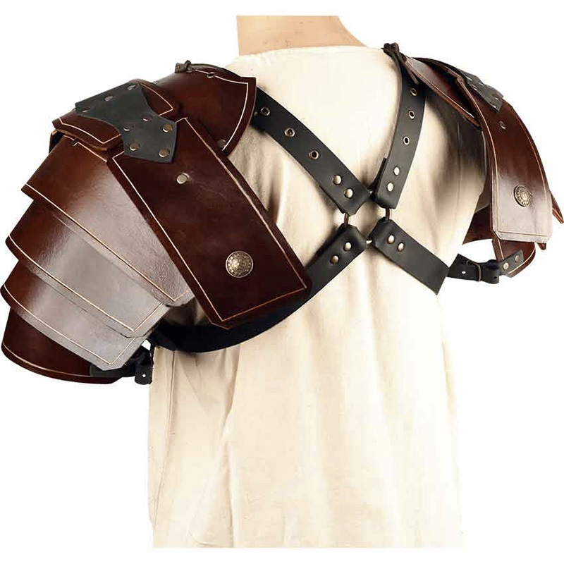 Larp Costume Steampunk Gothic Leather Spaulder Samurai Pauldrons Medieval Viking Knight Gladiator Shoulder Armor