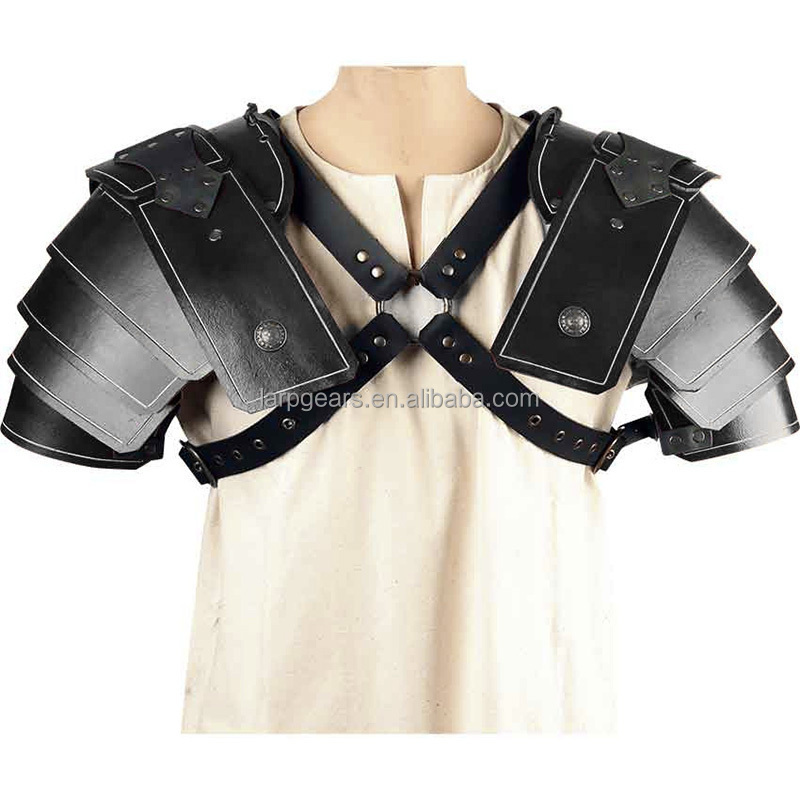 Larp Costume Steampunk Gothic Leather Spaulder Samurai Pauldrons Medieval Viking Knight Gladiator Shoulder Armor