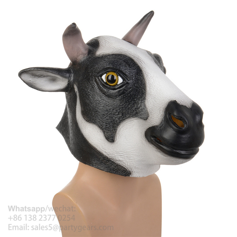 Factory wholesale spot latex bull head mask headgear Halloween cosplay animal cow mask