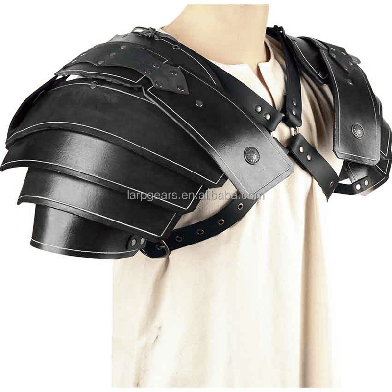 Larp Costume Steampunk Gothic Leather Spaulder Samurai Pauldrons Medieval Viking Knight Gladiator Shoulder Armor