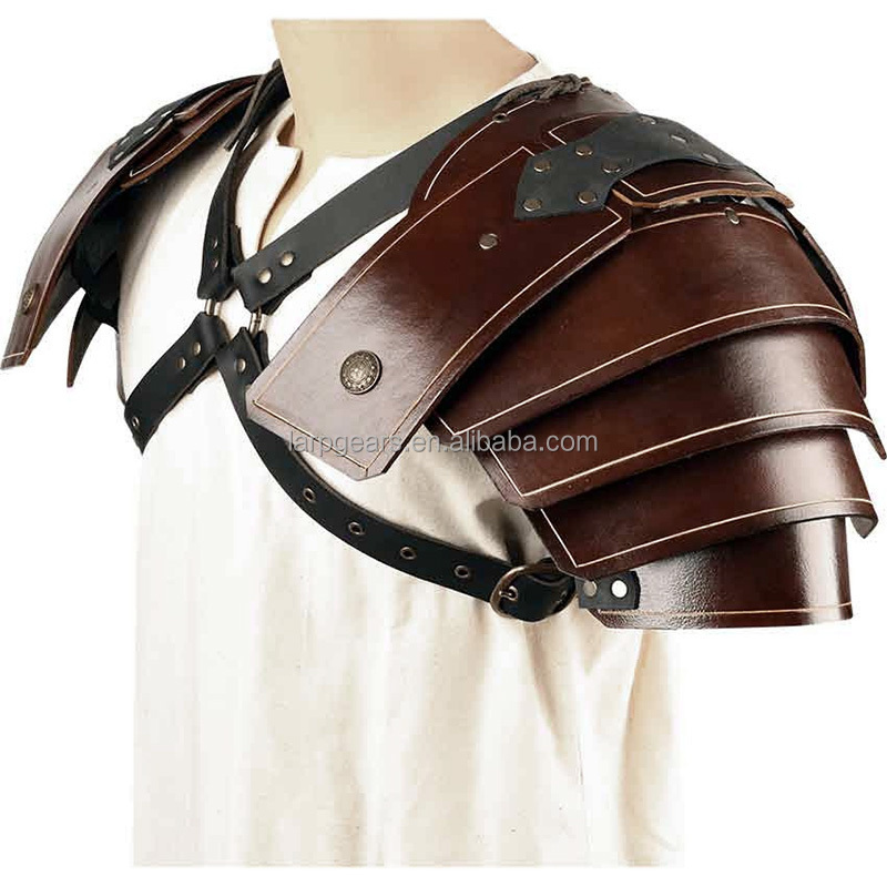 Larp Costume Steampunk Gothic Leather Spaulder Samurai Pauldrons Medieval Viking Knight Gladiator Shoulder Armor