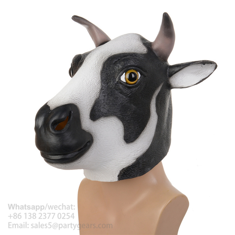 Factory wholesale spot latex bull head mask headgear Halloween cosplay animal cow mask