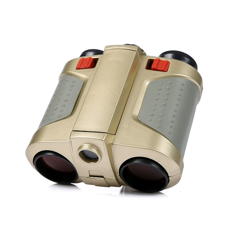 Portable Outdoor Low Light Kids Toy Children Lightweight LED Light 4X30 Night Telescope Binoculars for Exploration Play