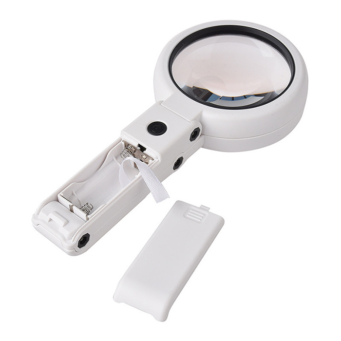 Adjustable Standing Portable Handheld Optical Grade Acrylic Lens Handsfree LED Lamp Magnifying Glass Magnifiers for Reading