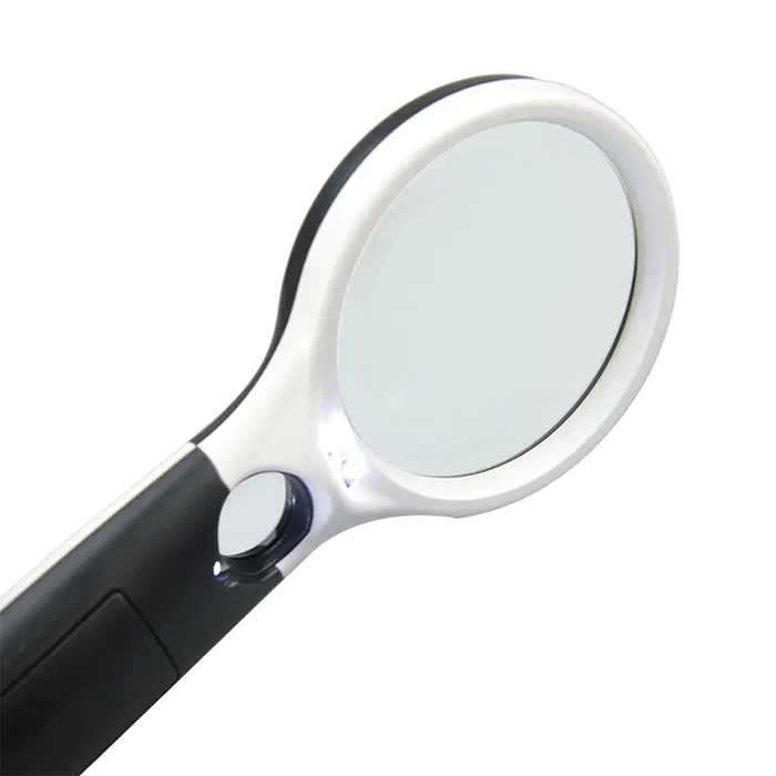 3X LED Lights 45X Handheld Mini Pocket Portable Magnifying Glass Loupe Magnifier for Reading Sewing Insect Hobby Observation