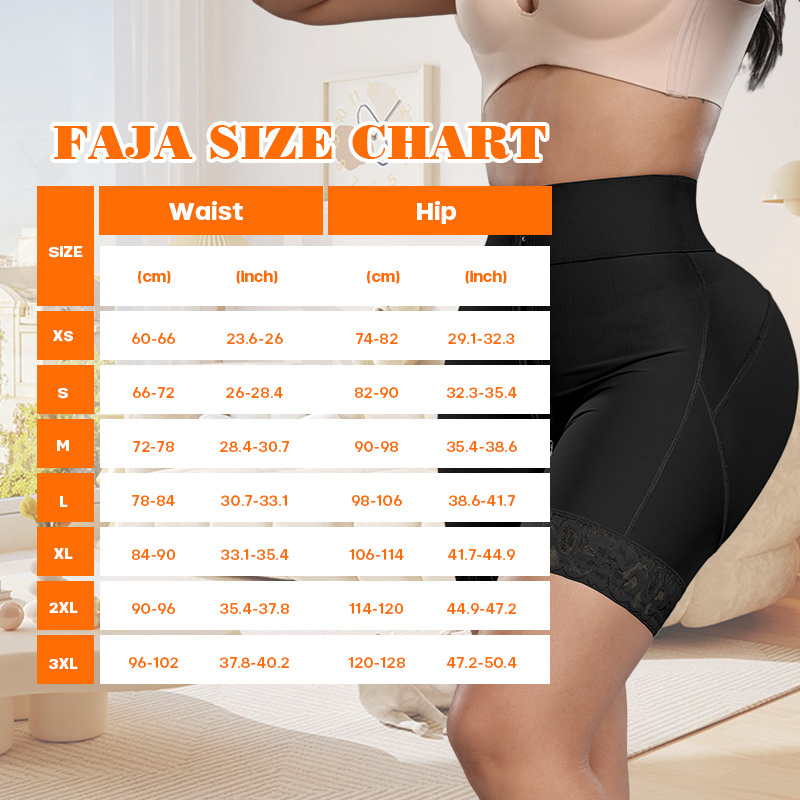 Postpartum Hip Enhancer Nylon Lace Tights Shaper Short Tummy Control Faja Shapewear Shorts Panties For Women