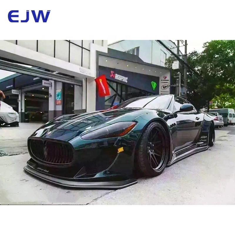 LB Style Body kit WALD Fiberglass Fenders Side Skirts Front Bumper Car Bumpers Set For Maserati GranTurismo GT GTS