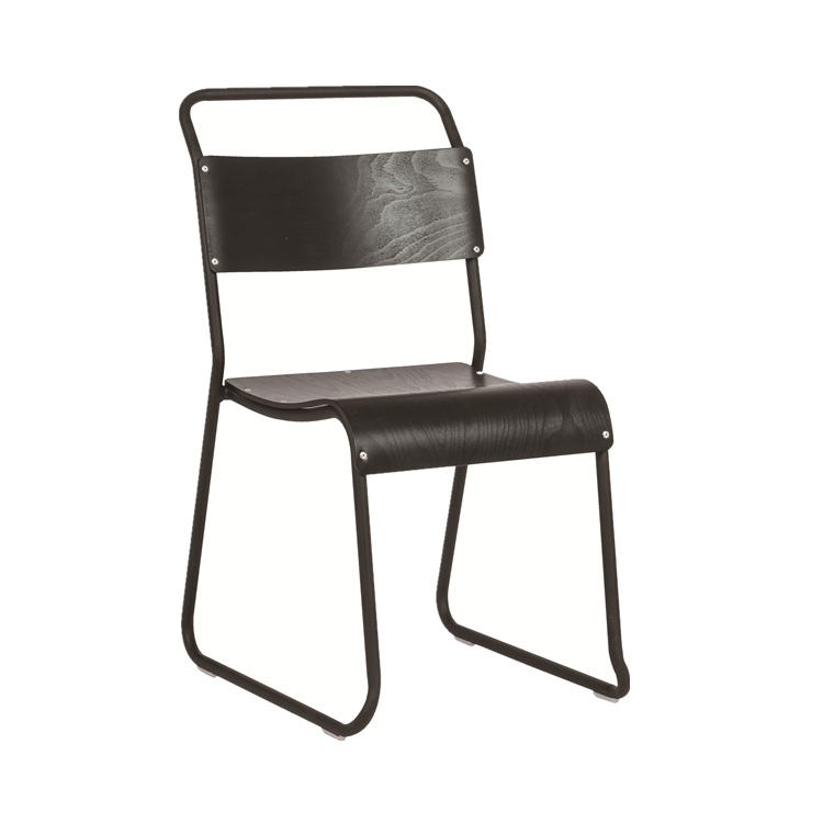 Industrial Metal Stackable Steel plywood dining chair vintage cafe and restaurant bentwood chair