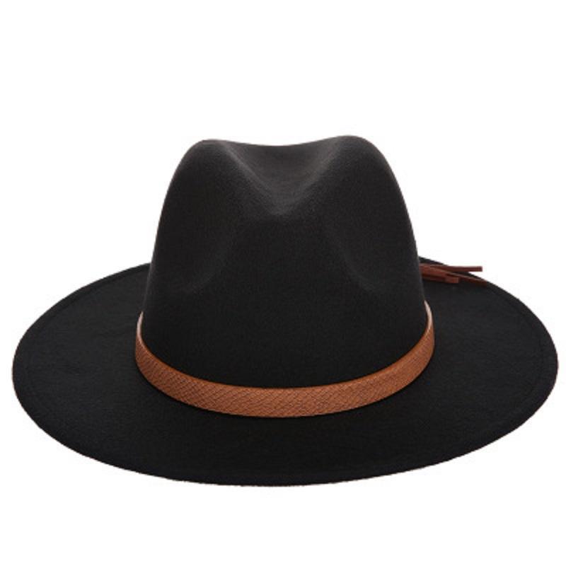 Custom handmade  brim hats vintage elegant women's Australian 100% wool hard flat wide brim felt fedora hats