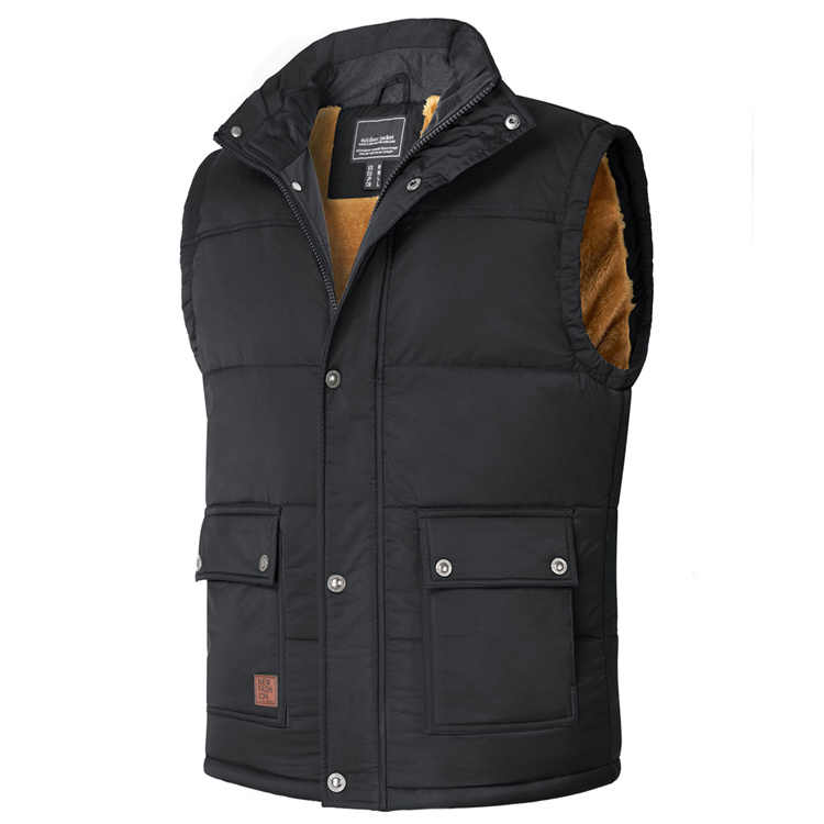 Clothing Manufacturer Custom  Utility Fleece Sleeveless Vest Jacket,Winter  Thermal  Plus Size Men's Vests & Waistcoats