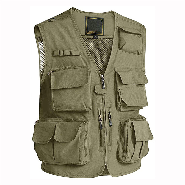 Clothing Manufacturer Tactical Molle Vest Outdoor , Mens Nylon Fly Fishing Vest Mesh, Hiking Vest With Multi Pockets