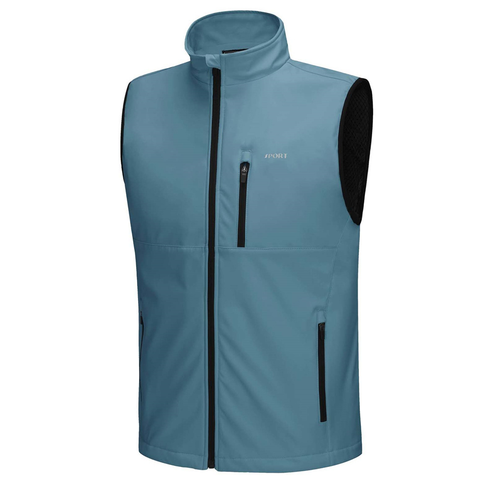 Hot Sale full zip up golf fishing hiking vests for men Lightweight Windproof Sleeveless Fishing Jackets