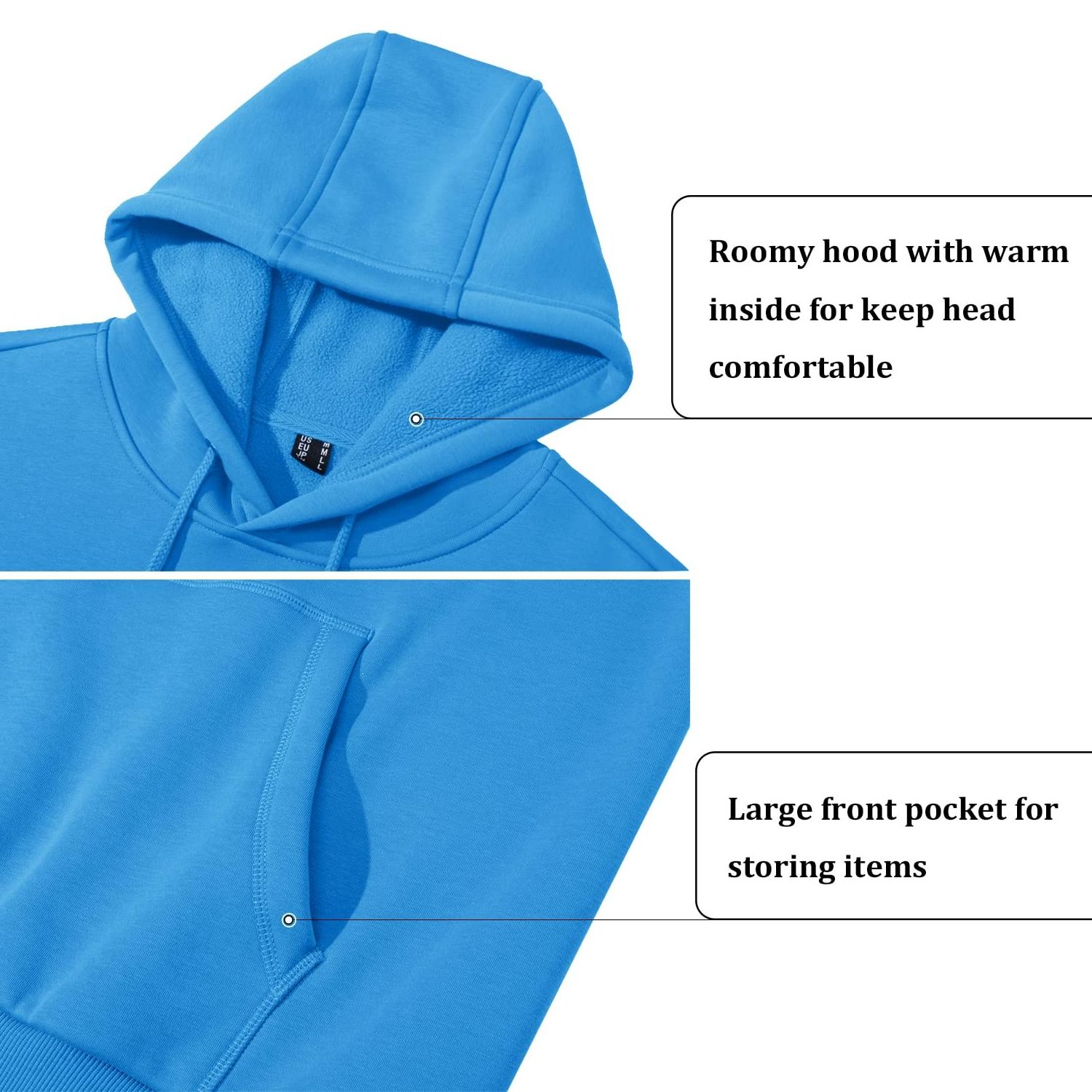 Clothing Manufacturer Men's Fleece Hoodie Casual Kangaroo Pockets Thermal Streetwear Warm Pullover Men's Hoodies & Sweatshirts