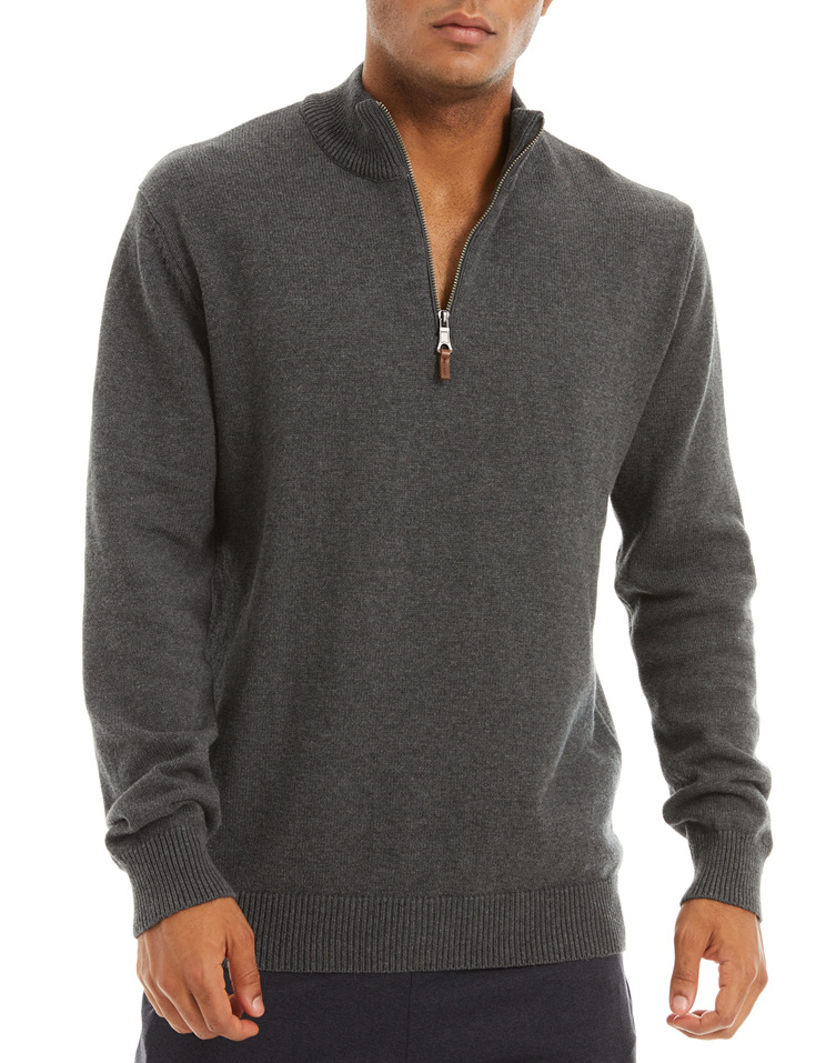 Garment Manufacturing Men's Sweaters,Oversize Men's 1/4 Zipper Pullover Sweaters,Wholesale Casual Knitwear Knitted Tops Male OEM