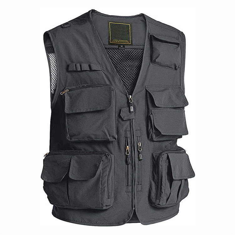 Clothing Manufacturer Tactical Molle Vest Outdoor , Mens Nylon Fly Fishing Vest Mesh, Hiking Vest With Multi Pockets