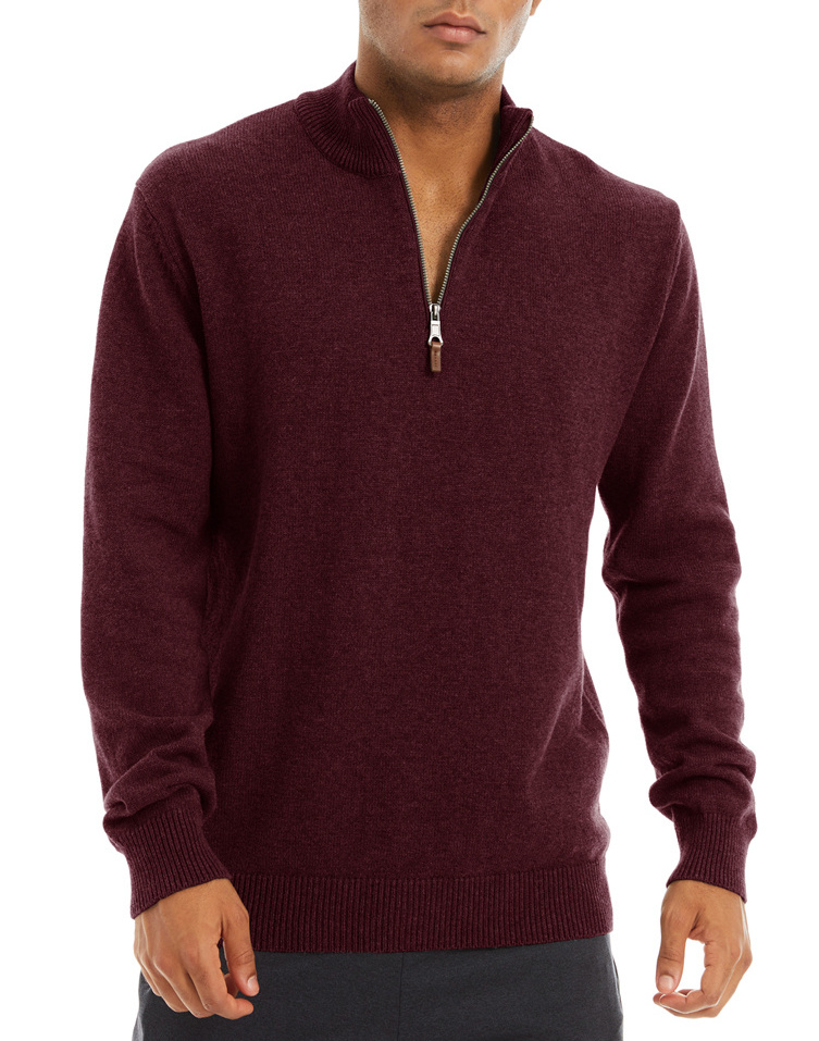 Garment Manufacturing Men's Sweaters,Oversize Men's 1/4 Zipper Pullover Sweaters,Wholesale Casual Knitwear Knitted Tops Male OEM