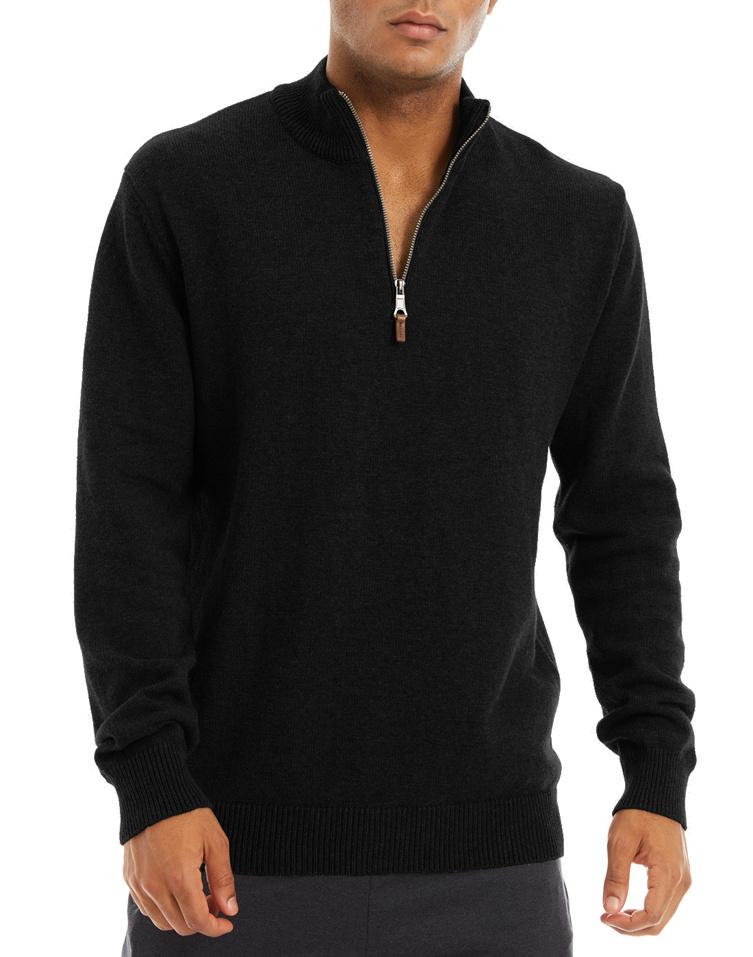 Garment Manufacturing Men's Sweaters,Oversize Men's 1/4 Zipper Pullover Sweaters,Wholesale Casual Knitwear Knitted Tops Male OEM