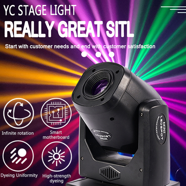 2023 latest Disco Party Lights 100w Dmx Mini Gobo Projector with Rgb Ring Led Beam Spot Moving Head Light