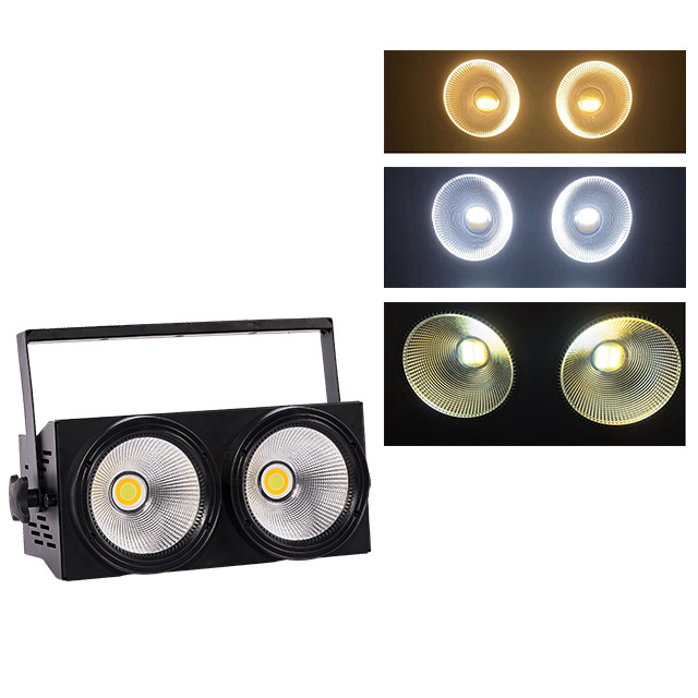 2x100W 2IN1 cob led blinder light white and warm white color wash led Good brightness powerful wash