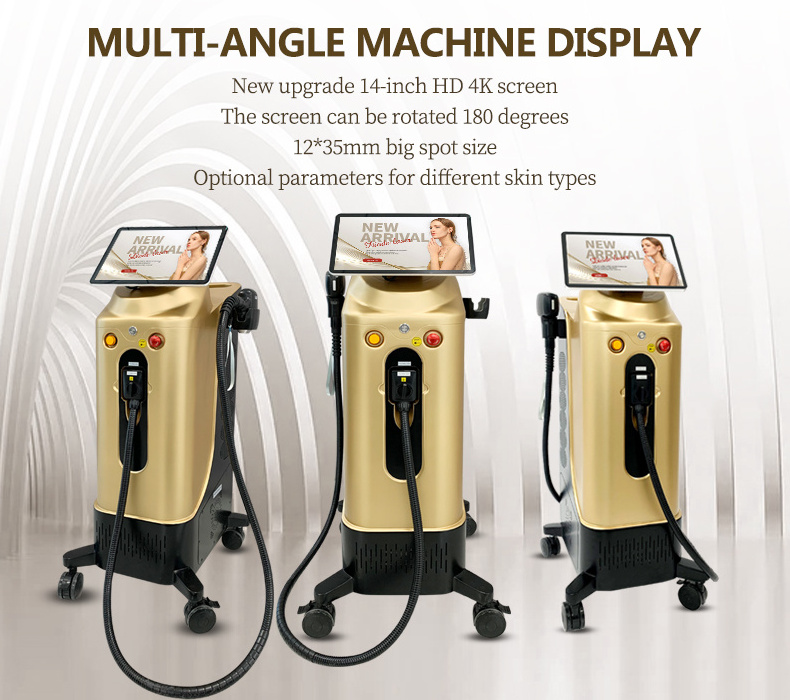 CE approve diode laser 755 808 1064nm triple wavelengths 1200w 808nm diode laser / 808 755 1064 beauty machine