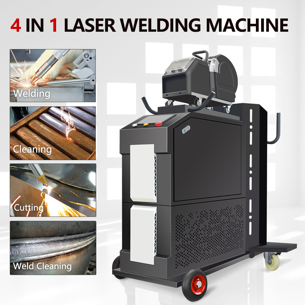 Integrated Handheld Fiber Laser Welder 1000w 1500w 2000w 3 in 1 Laser Cleaner Welder Cutter 4 in 1 Laser Welding Machine for SS