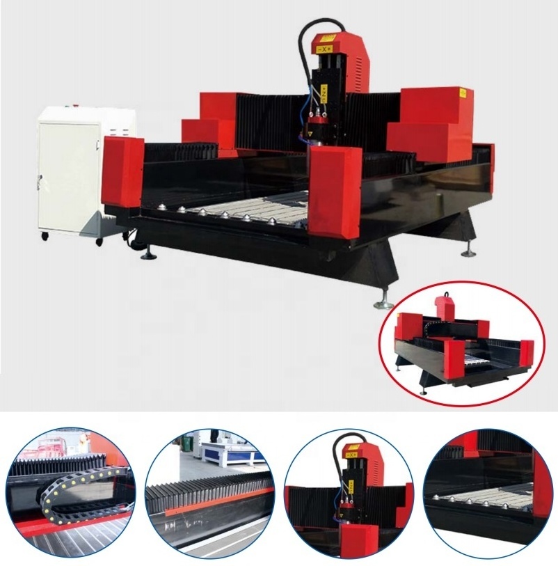 Songli 1325 5.5kw CNC marble cutting machine heavy stone carving machine two spindles with two heads engraving machine for metal