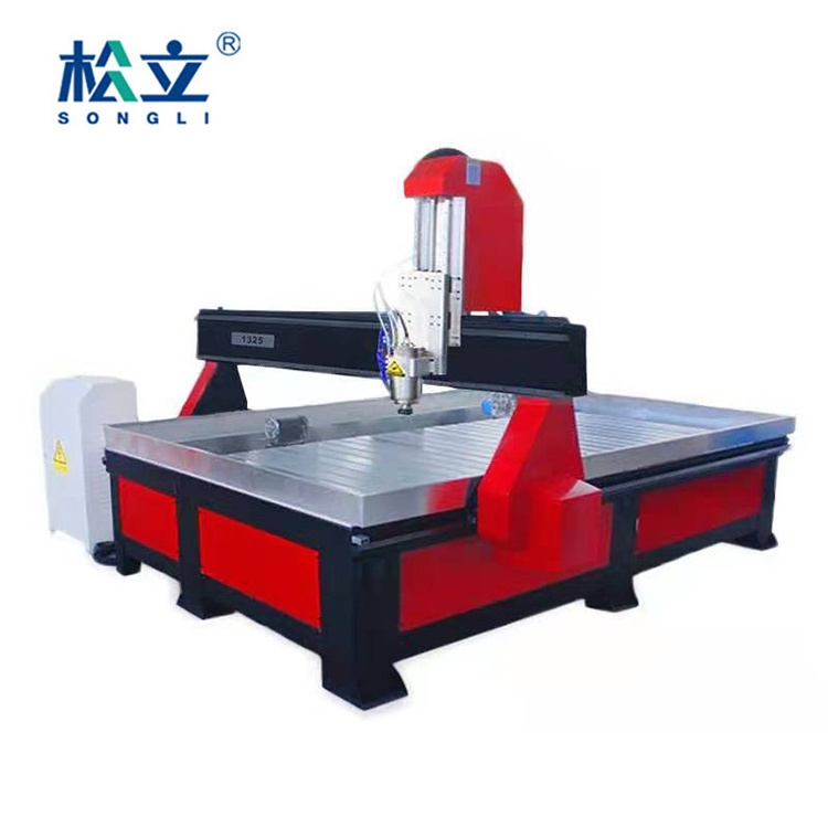 Songli 1325 5.5kw woodworking stone carving machine cylindrical advertising 4 axis 1325 CNC router 3D machine for stone