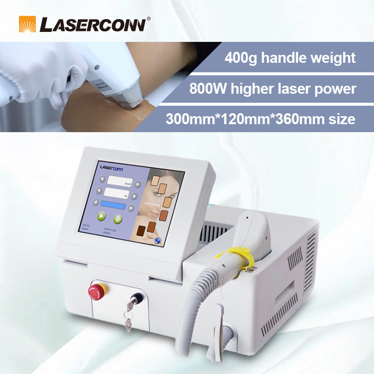 Laserconn Portable 808Nm Diodo Laiser Custom Logo Three Wavelength High Power 1200W Diode Laser Hair Removal For All Skin Types