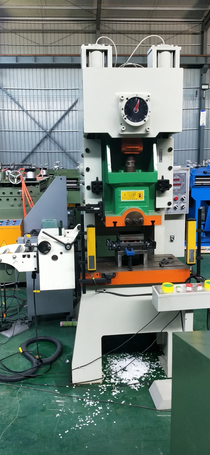 Automatic Pneumatic Stamping Power Press Punching Machine For Metal Plate Punching With Feeder