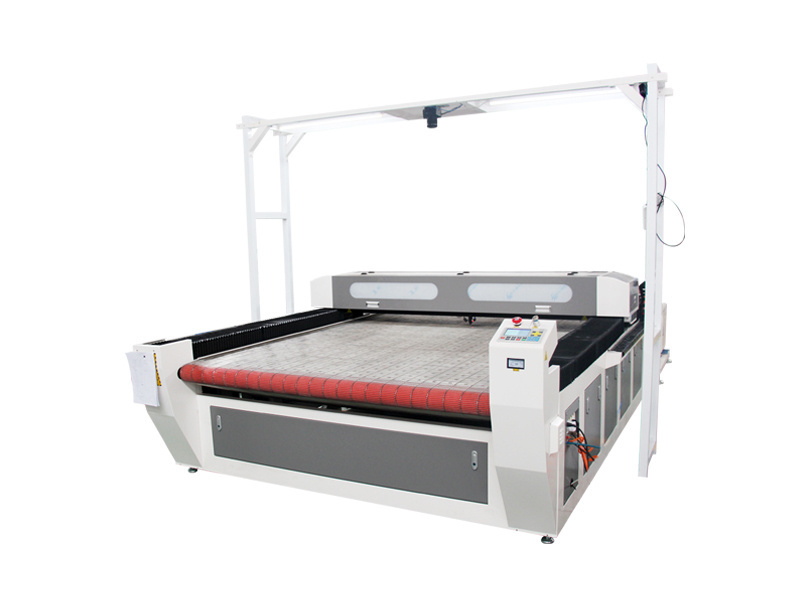 Fabric cloth co2 laser cutting machine dual laser heads ccd camera with auto feeding system