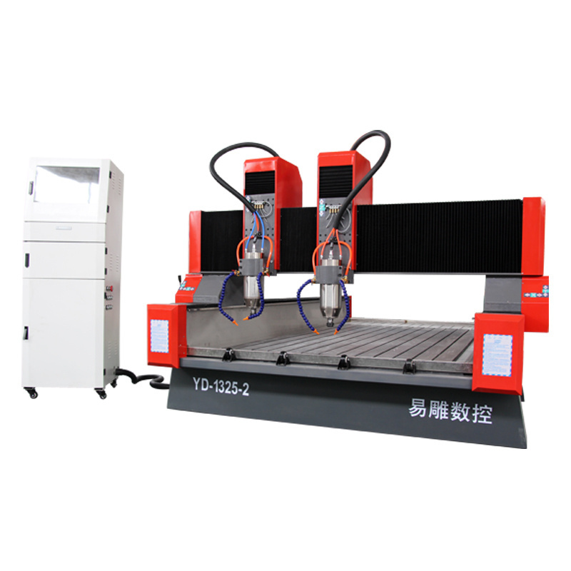 Marble stone CNC router 4 axis engraving machine 1325 with two spindles