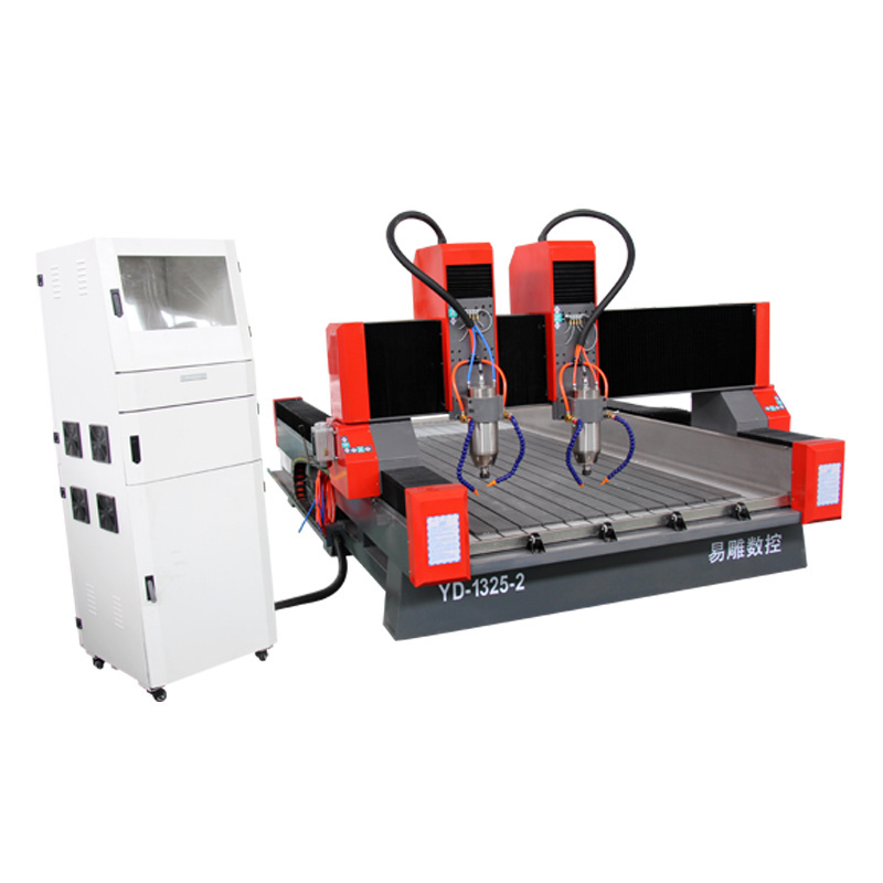 Marble stone CNC router 4 axis engraving machine 1325 with two spindles