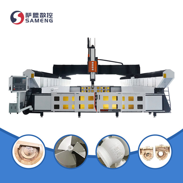 Sameng Boat Mould 5 Axis Cnc Router foam wood carving Boat Making Machine For Mold Sign