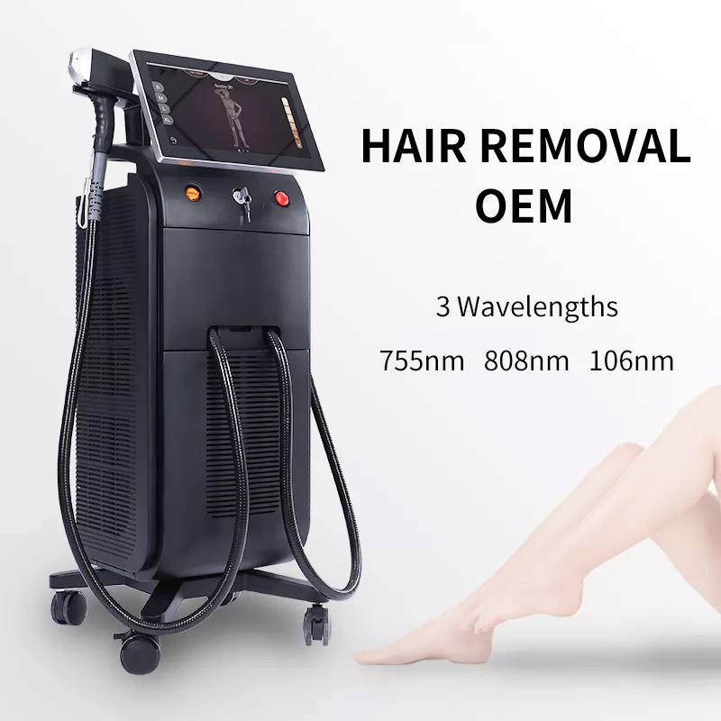 OEM ODM Permanent Hair Remover Alexandrite Laser Hair Removal Machine Diode Laser 755 808 1064 Tria Beauty Hair Removal Laser 4x