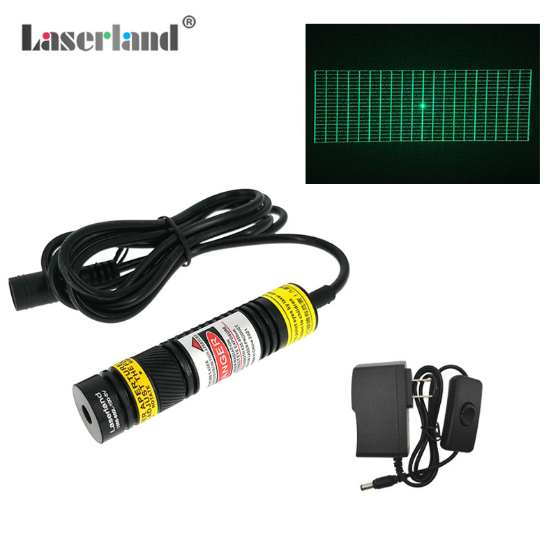 DOE 520nm 20*20 Rectangular Grid 3D Structural Modeling Green Grating Module Laser Scanner Machine Vision Diffraction Grating