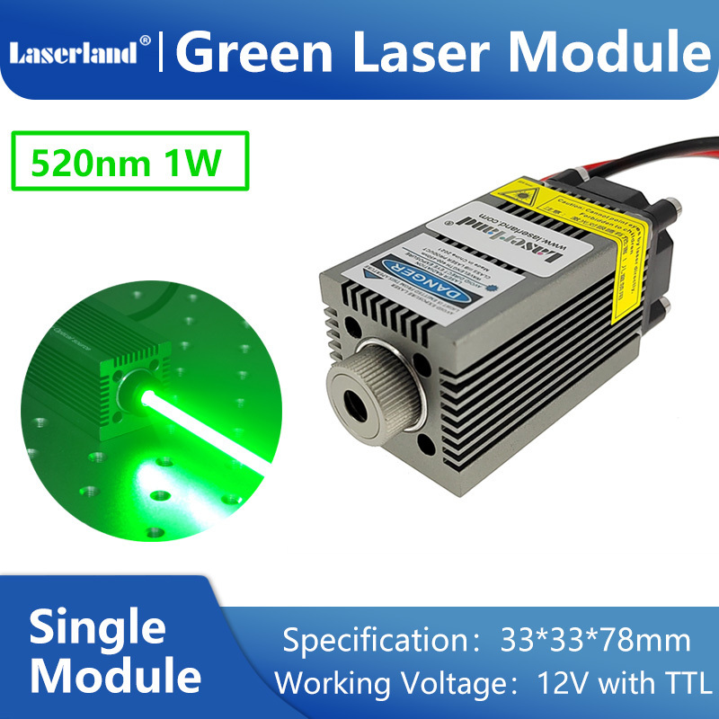 520nm PWM/TTL High-power 520nm Green Light Micro Engraving Machine Laser for Industrial Use