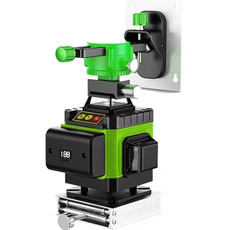 lazer level green beam laser cross 16 line lithium battery self leveling 4d rotary laser construction laser