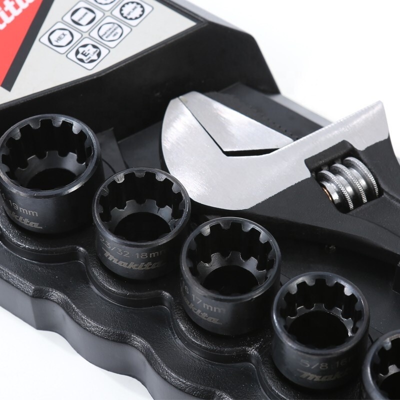 Original Makita 11pcs Quick Manual Adjustable Wrench Set Penetrating Pipe Wrench Universal Multi-function Ratchet Socket Set