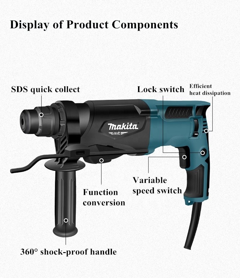 Original Makita M8700B/ZB 22mm 710W SDS PLUS Electric Rotary Hammer Drill