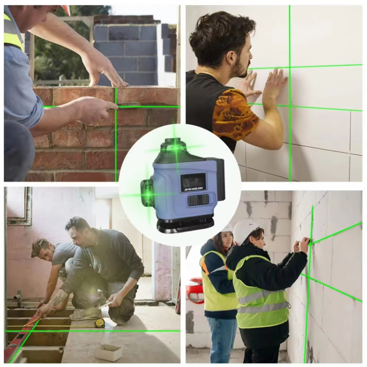 Automatic 16 Lines Level Laser 2024 Digital Tile Laser Level Outside 360 Degree Shockproof Hanging Laser Level For Siding