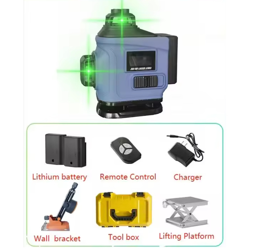 Automatic 16 Lines Level Laser 2024 Digital Tile Laser Level Outside 360 Degree Shockproof Hanging Laser Level For Siding